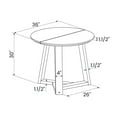 thumbnail image 3 of Cascais 36" Round Table with Japandi Base, Solid Wood with a Brown Oak Finish, 3 of 6