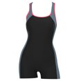 thumbnail image 3 of WEAIXIMIUNG Ensemble Haut et Bas de Maillot de Bain pour Femmes Mode Décontractée Couleur Unie Patchwork Col Rond Gilet de Maillot de Bain, 3 of 3