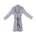 thumbnail image 3 of Men's Warm Super Soft Flannel Coral Fleece Long Bath Robe Nightwear, 3 of 6