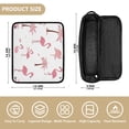 thumbnail image 4 of Hair Tool Organizer Bag with Heat Resistant Mat Removable Travel Storage Case for Hot Air Brushes Curling Irons Cute Pink Flamingos and Palm Trees, 4 of 8