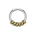 thumbnail image 2 of 316L Surgical Steel Hinged Segment Hoop Rings with Steel beads 16G, 2 of 4