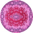 thumbnail image 1 of Ahgly Company Indoor Round Medallion Pink Traditional Area Rugs, 6' Round, 1 of 4