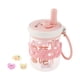 thumbnail image 2 of Bonita botella de agua con pajitas de 700ml, taza de agua con dibujos animados de gran capacidad y pegatinas para viajes, deportes, regalos de cumplea, 2 of 9