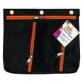 thumbnail image 4 of Charles Leonard 3 Pocket Pencil Pouch, Expanding to 1", 11"W x 9.5"H x 1"D - Assorted Colors, Pack of 3, 4 of 4