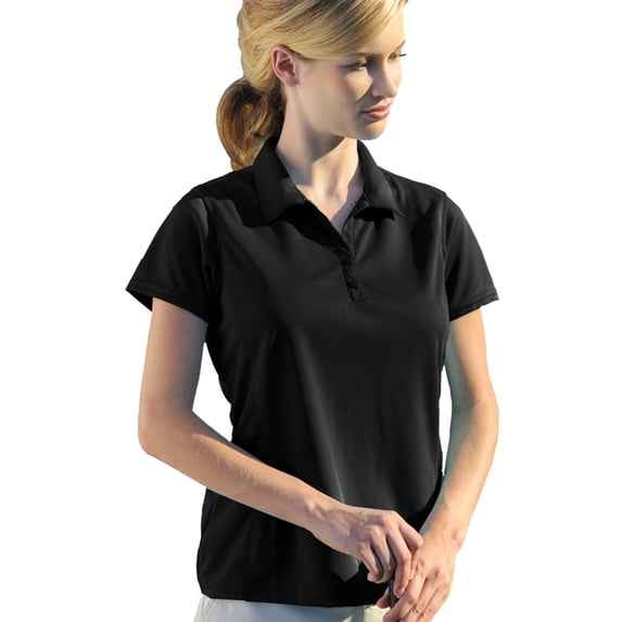 00820599181559 LADIES PERFORMANCE GOLF SHIRT 2801 BLACK L