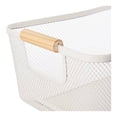 thumbnail image 2 of Cesta Multisusos Mainstays de Metal Rectangular Modelo Mesh con Asa Bambu Blanca, 2 of 4
