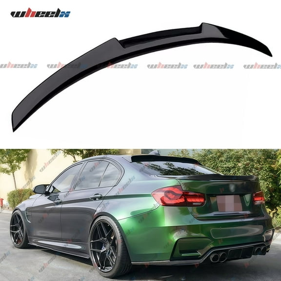 Rear Trunk Spoiler Compatible with 2012-2018 BMW F30 3 Series & 2014-2019 F80 M3 Sedan, MV Style Duckbill Spoiler Fits for 320i 325i 328i 330i 335i 340i, High Kick Wing Lip (Glossy Black)