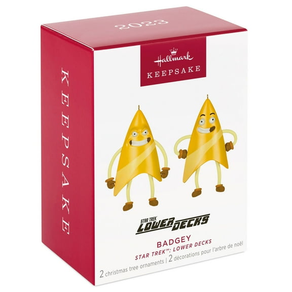 Hallmark 2023 Keepsake Star Trek Lower Decks Badgey Christmas Ornament Set New