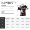 thumbnail image 5 of Sikiie Red Black Ink Style Bald Eagle Print Men's Hawaiian Shirt, Summer Beach Button Pocket Short Sleeve T-Shirt,Large, 5 of 7