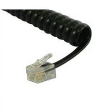 Curley Cord  15 ft. Replacement Black Handset Coil Cord