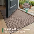 thumbnail image 5 of FRABE Washable Door Mat Indoor Entrance 48x72, Dirt Trapper Front Door Mats with Absorbent Interior and Non-Slip Rubber Backing, Entryway Doormat, Beige, 5 of 10