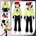 thumbnail image 2 of Disfraz de fantasía de Blitzo para hombre adulto, camiseta, pantalones, sombrero, traje de juego de rol de anime, ropa de fiesta de carnaval y Halloween, 2 of 5