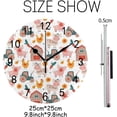 thumbnail image 2 of Farm Animals Pig Cow Chicken Hen Wall Clock Silent Non-Ticking Battery Operated Quartz Acrylic Decorative Round PVC Clocks 9.8 in Garden Home Decor, 2 of 6