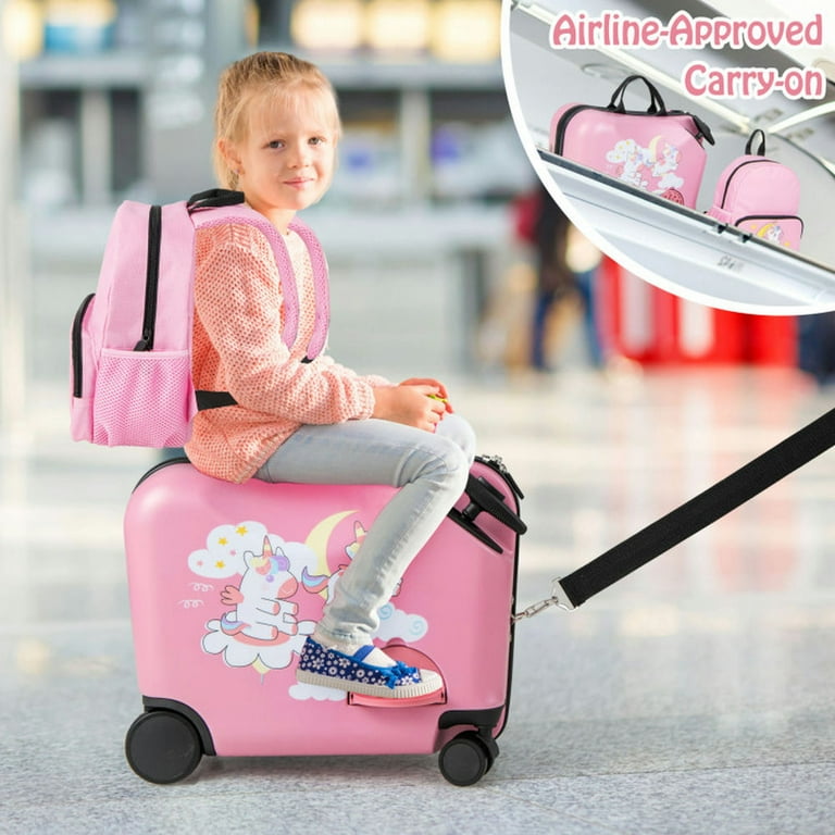 Pink Suitcase Set Girl Suitcases For Cheap Shop Kids Anime Rolling