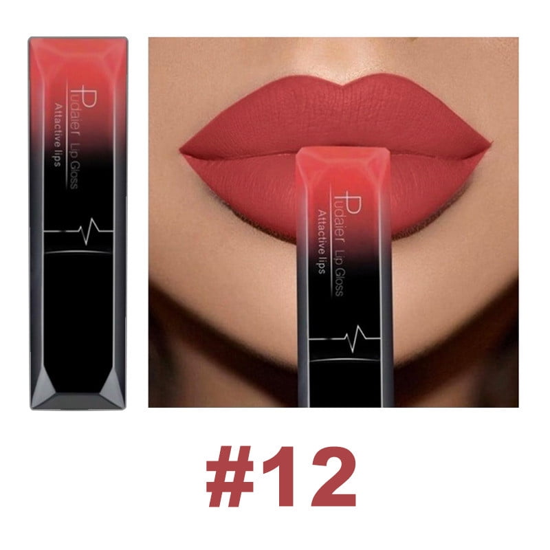 JT Beauty Store Matte Lipstick Lip Liner Set Velvet Nude Lipstick Lip