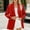 #4Red, variant on Byworldtasic Womens Suit Jacket Womens Casual Oversized Blazer Button Down Long Sleeve Lapel Work Office Blazer Jackets with Pockets