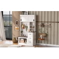 thumbnail image 3 of Euroco  Modern Entryway Bench with Coat Rack, 3 Shelves and Drawers, 3 Sturdy Hooks, 40.2'' Wide Hall Tree with Storage Bench for Hallway, Entryway, Living Room, 3 of 9