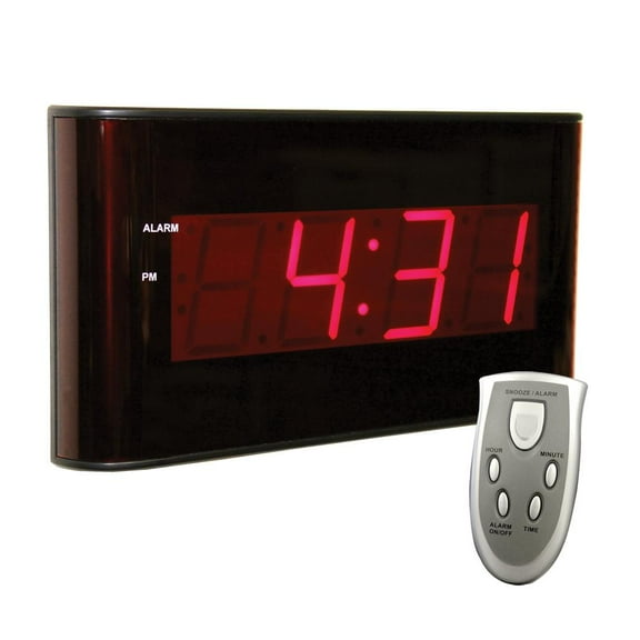Digital Wall Clock with Large LED Display