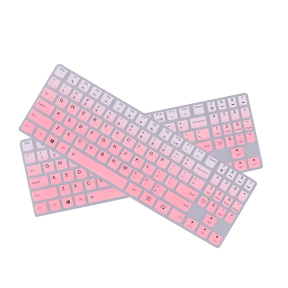 2 Pcs Laptop Cooling Pad Water-resistant Keyboard Cover Gradient Pink