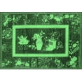 thumbnail image 1 of Ahgly Company Indoor Rectangle Oriental Emerald Green Asian Inspired Area Rugs, 8' x 10', 1 of 4