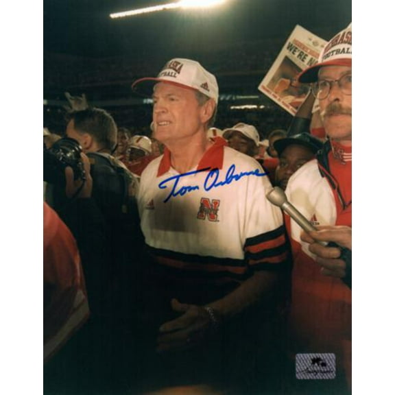 Tom Osborne Autographed Nebraska Huskers (1998 Orange Bowl Win) 8x10 Photo