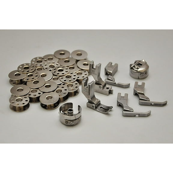 Juki DDL-8700 Essentials Kit Bobbins, Presser Feet, and Bobbin Cases for Juki, Singer, Consew