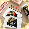 thumbnail image 3 of Bolsa de maquillaje Cosblank Cheer Teams de lona, 20 unidades, negro y dorado, 3 of 6