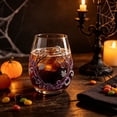 thumbnail image 5 of 2D Halloween Glass Cups, Cute Coffee Glass Cups, Glassware Drinking Glasses, Stemless Drinking Glass with Spooky Designs, Clear Cups for Cocktails, Juices & Iced Coffee (E), 5 of 7