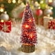 thumbnail image 1 of Xihbxyly Mini Árbol de Navidad, Decoración con Luz Led, Luces Navideñas de Colores, Base de Madera, Pequeño Expositor de Mesa, Decoración para Fiestas, Ambiente Festivo, Incluye 1 Luz Led., 1 of 5