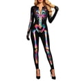 thumbnail image 4 of HOWPAY Adult Halloween Costumes Skeletal Frame Bodysuit Cosplay Outfit Bone Anatomy One Piece Jumpsuit For Adults Masquerade Party Wear Halloween Costumes XXXXL, 4 of 4