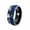 Black Blue, variant on Men's Women's Stainless Steel Lucky Roman Numberals Open Wine Band 8MM Chain Roratable Biker Ring Blue Size 8