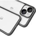 thumbnail image 3 of for iPhone 14 Plus Clear Case with Camera Lens Protector Luxury Plating Phone Case Slim Soft TPU Shockproof Protective Phone Case for iPhone 14 Plus 6.7 inch Women Men, Black, 3 of 13