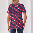 thumbnail image 4 of Iaqnaocc 4th Of July Womens Shirts Short Sleeve Button Down V-Neck Patriotic American Flag Stars Striped Tops Retro Summer July 4th Celebration Tee Shirts Watermelon Red XXL, 4 of 4
