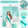 thumbnail image 2 of 21st Birthday Decorations Cake Topper Party Supplies and Teal Green Party Decorations Banner, Finally Legal 21 Photo Props, 2 of 5