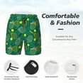 thumbnail image 5 of Haiem Tennis Rackets and Balls Mens Swim Trunks with Compression Liner 2 in 1 Swimming Shorts Stretch Swimwear Quick Dry,Board Shorts-Large, 5 of 9