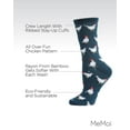 thumbnail image 3 of MeMoi Chickens Bamboo Blend Crew Socks - Womens - Female, 9-11, Legion Blue, 3 of 8