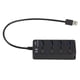 thumbnail image 1 of Divisor USB 3.0 de 4 puertos 1-drag-4 Estación adaptadora USB de transmisión de alta velocidad con interruptor de encendido / apagado Scienceny EL4986-00B, 1 of 2