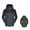 Dark Gray, variant on 3-in-1 Waterproof Ski Jacket for Unisex, Detachable Hood Fleece Lined, Windproof Color Block Outdoor Outerwear, 1 Piece, M-5XL, Plus Size Friendly