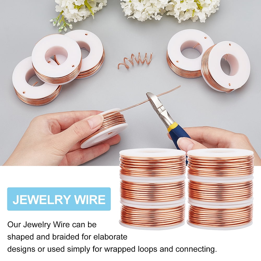 Round Aluminum Wire with Iron Side Cutting Pliers Dark Salmon 15 Gauge 1.5mm 10m/roll