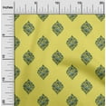 thumbnail image 1 of oneOone Cotton Cambric Yellow Fabric Leaves & Flower Floral Sewing Craft Projects Fabric Prints By Yard 56 Inch Wide, 1 of 4