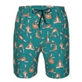 thumbnail image 3 of Honeii's Giraffes Doing Various Yoga Print Men's Casual Shorts with Drawstring，Swim Trunks Quick Dry Beach Shorts, 3 of 5