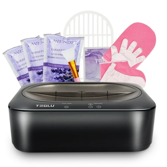 Paraffin Wax Machine for Hand and Feet 4000ML, Paraffin Bath Moisturizing Kit for Hand and Foot Spa at Home, Paraffin Wax Warmer Black