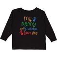 thumbnail image 3 of Inktastic Nanny and Grandpa Love Me Boys or Girls Long Sleeve Toddler T-Shirt, 3 of 5