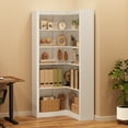 thumbnail image 4 of Corner Bookshelf 71.8'' Farmhouse Corner Bookcase, Tall Bookcase 5 Tier L-Shaped Corner Shelf Large Display Rack, Large Display with Storage Heavy Duty for Bedroom Living Room Home Office, 4 of 8
