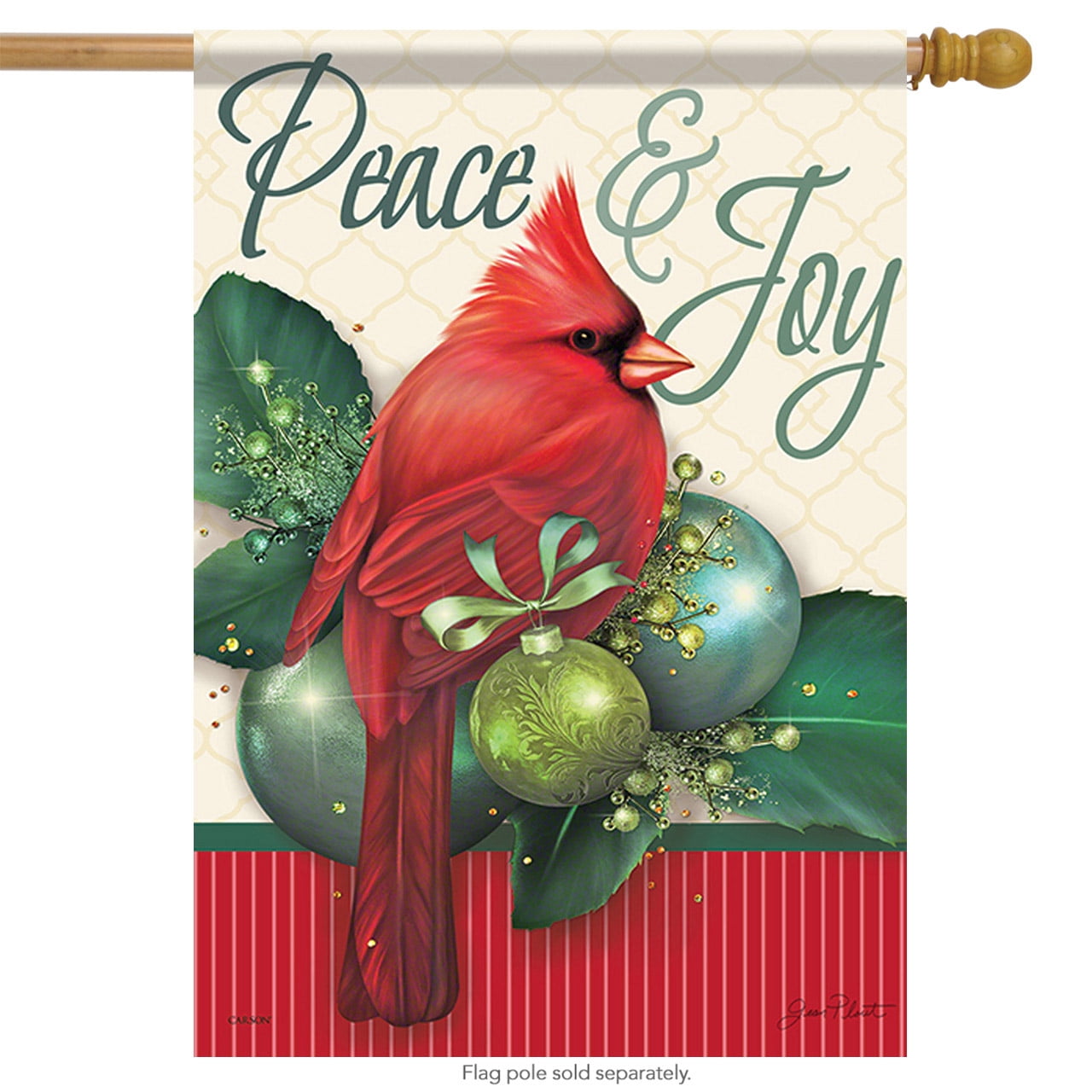 Sparkling Holiday Christmas House Flag Holiday Religious Double Sided