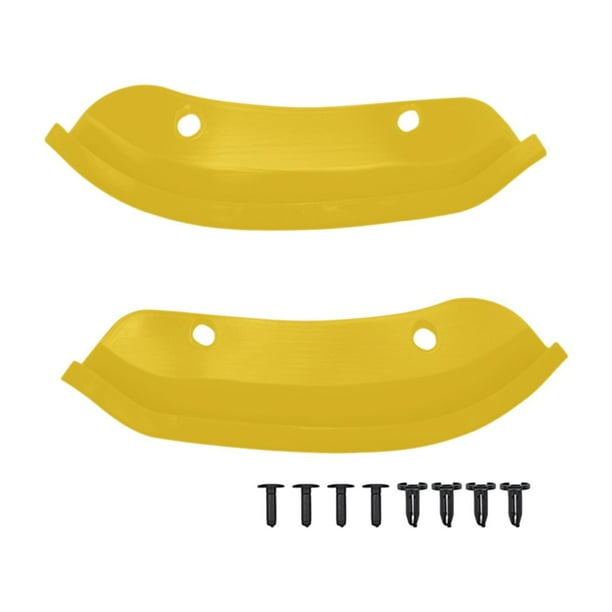 2 protectores divisores de labios delanteros, cubierta protectora, accesorio de refuerzo, fácil de instalar amarillo