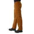 thumbnail image 2 of Men's Smith's Workwear Stretch Fleece-Lined Canvas Cargo Pant Color: Camel Brown Size: 38X34, 2 of 5