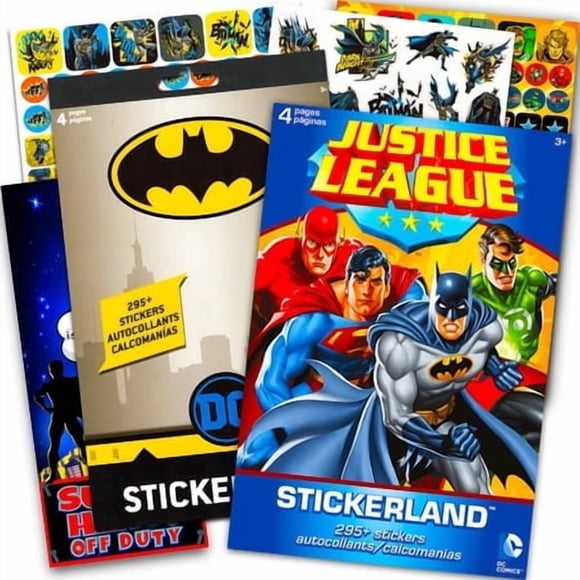 DC Comics Justice League Stickers Ultimate Set ~ Over 350 Stickers Featuring Batman Wonder Woman Superman Flash and More (Justice League Party Favors)