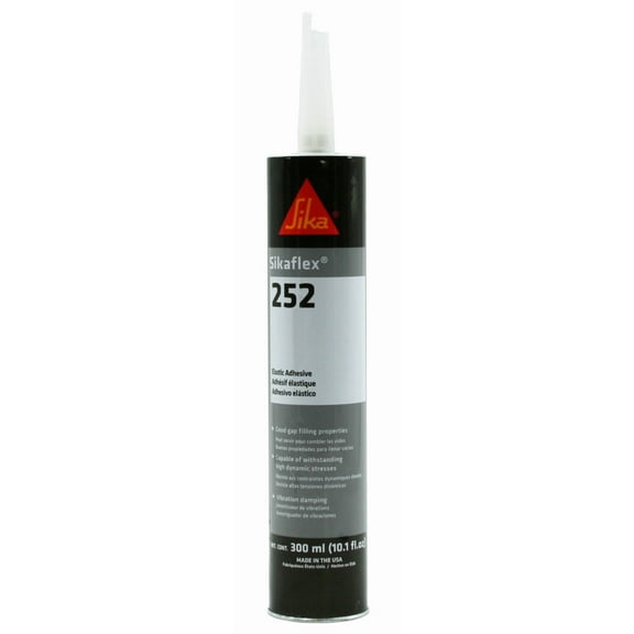 Sikaflex 252 1-Component Moisture-cured Adhesive Black 300ml Cartridge