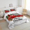 thumbnail image 3 of Feelyou Merry Christmas Full Size Comforter Sets, Red Truck Xmas Tree Bedding Comforter Set, Rustic Cabin Reversible Bedding Sets, Super Cozy Room Decor,3 Pieces, 3 of 8
